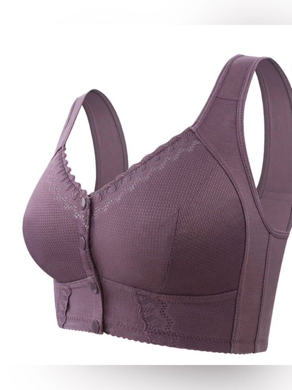 Front-Button Soft Cup Bra